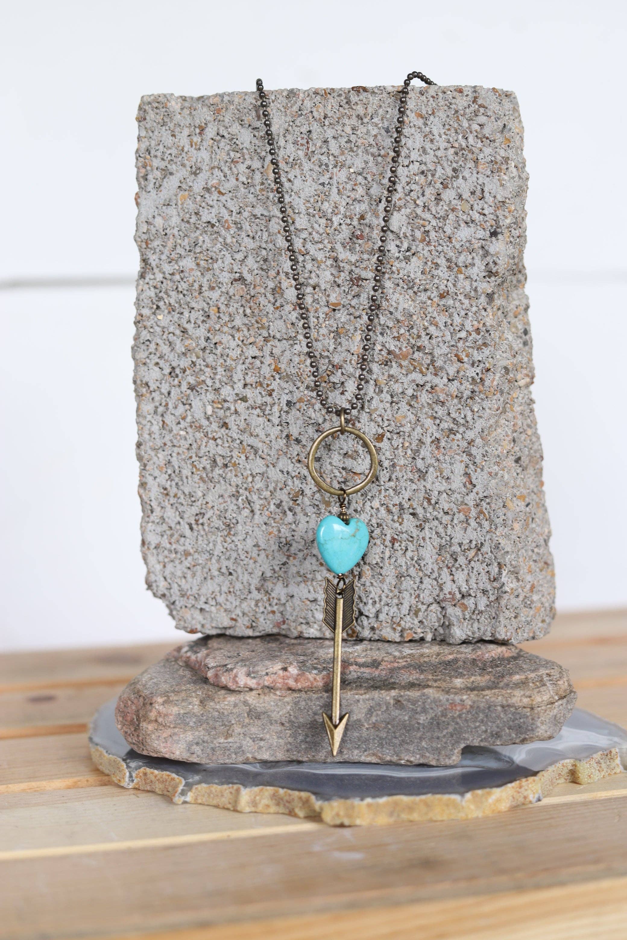 Turquoise Haven - Wholesale Pendant/Charm Necklace - 3247 R2-59