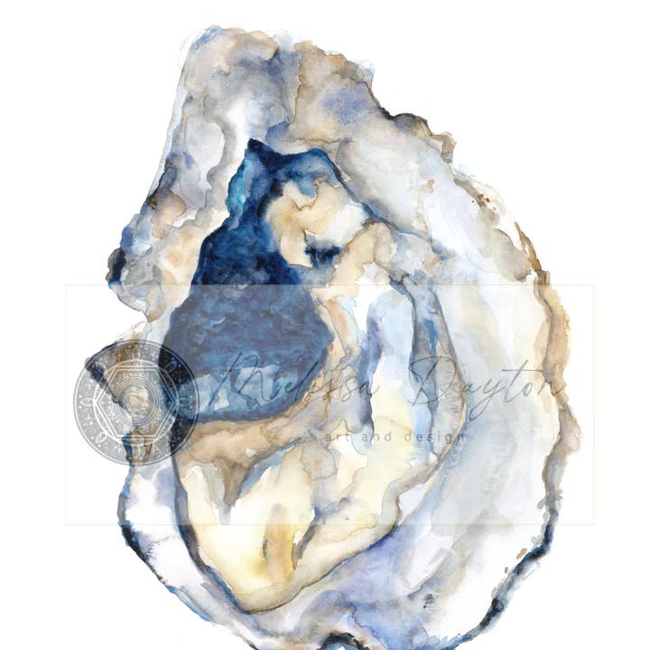 Melissa Dayton Art and Design - Wholesale Art Print - Oyster Fine Art Prints- set 6-framed