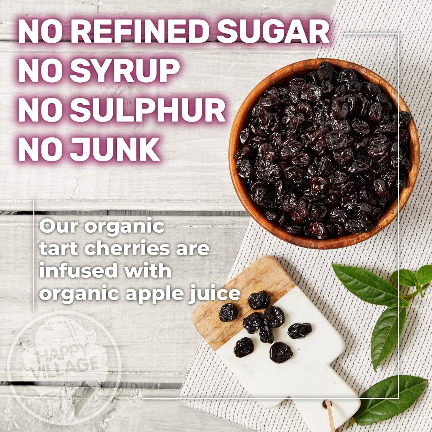 Happy Village - Wholesale Dried/Dehydrated Fruit - Happy Village Organic Whole Dried Tart Cherries 10 OZ1