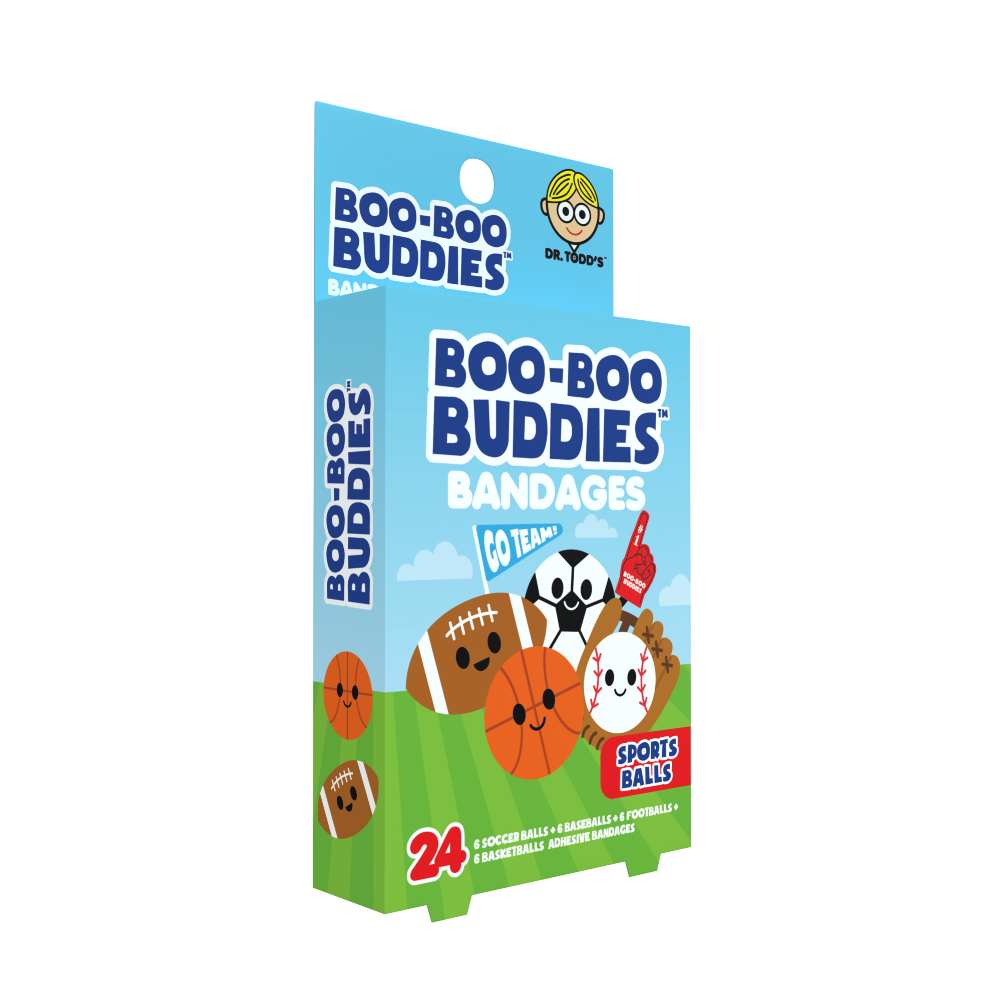 Boo Boo Buddies - Venta al por mayor Tiritas/vendas - Tiritas para Niños – Pelotas Deportivas (24 Unidades, Sin Látex)4