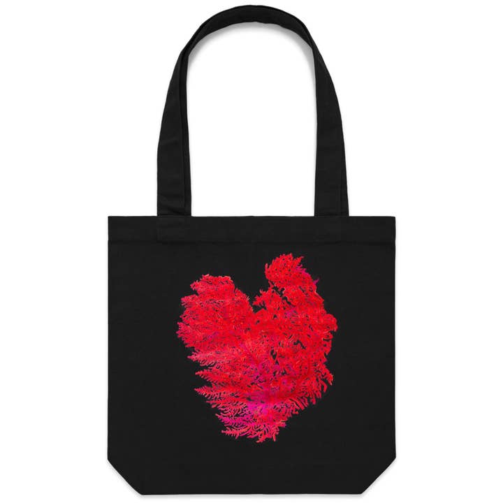 Red Coral Canvas Tote Bag for wholesale by High Tees