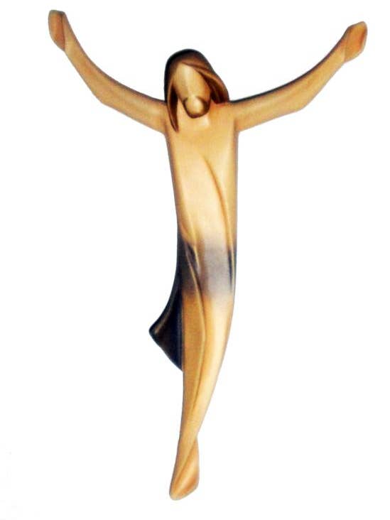 Stylized Christ "Ascension" in Carved Wood from Val Gardena for wholesale by Dolfi