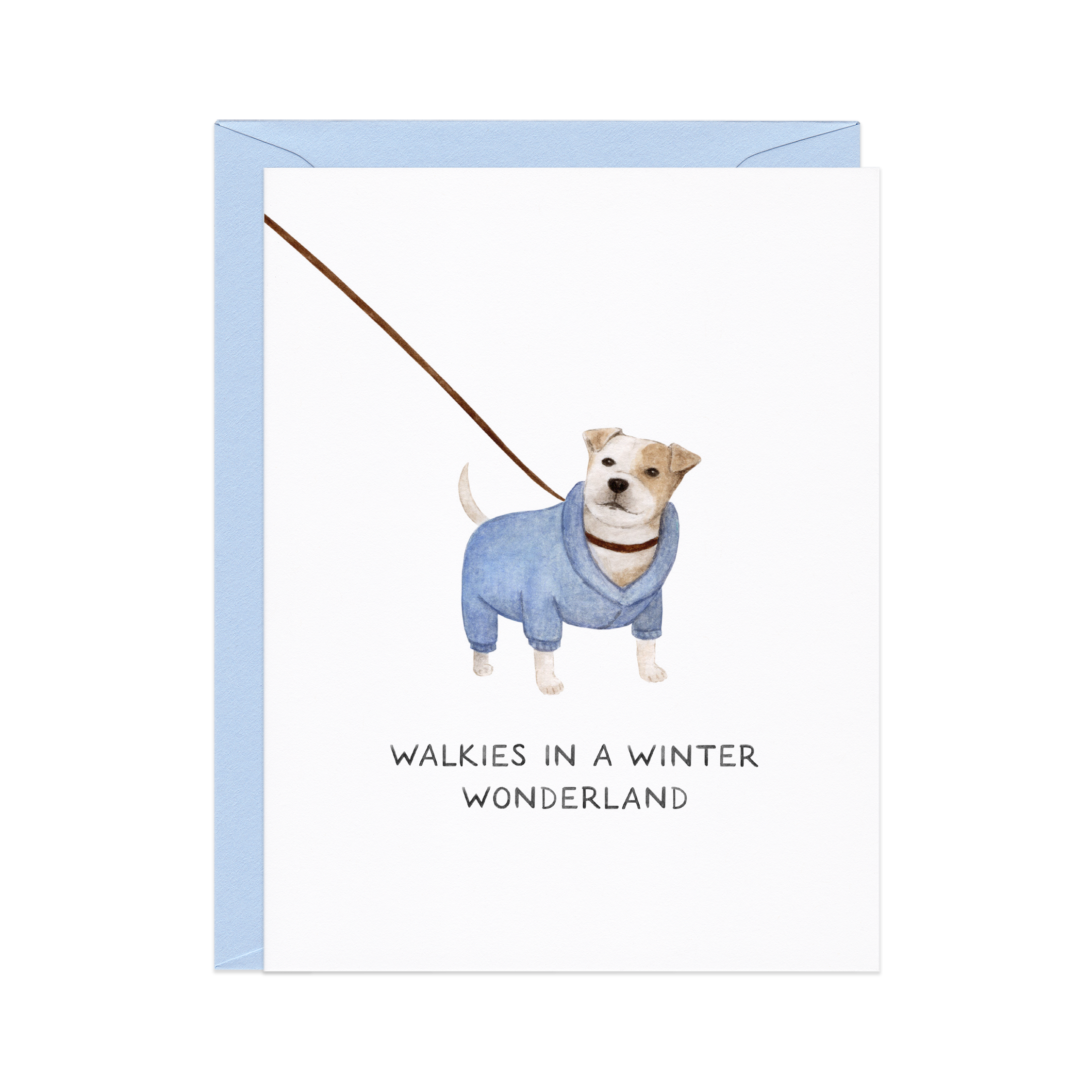 Amy Zhang - Wholesale Season's Greetings Card - Walkies In A Winter Wonderland — Dog Lovers Christmas Card1