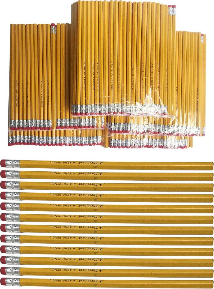 Three Leaf Products – wholesale Pencil – Three Leaf 500 Ct Yellow Pencils With Eraser , (Pack of 4)0