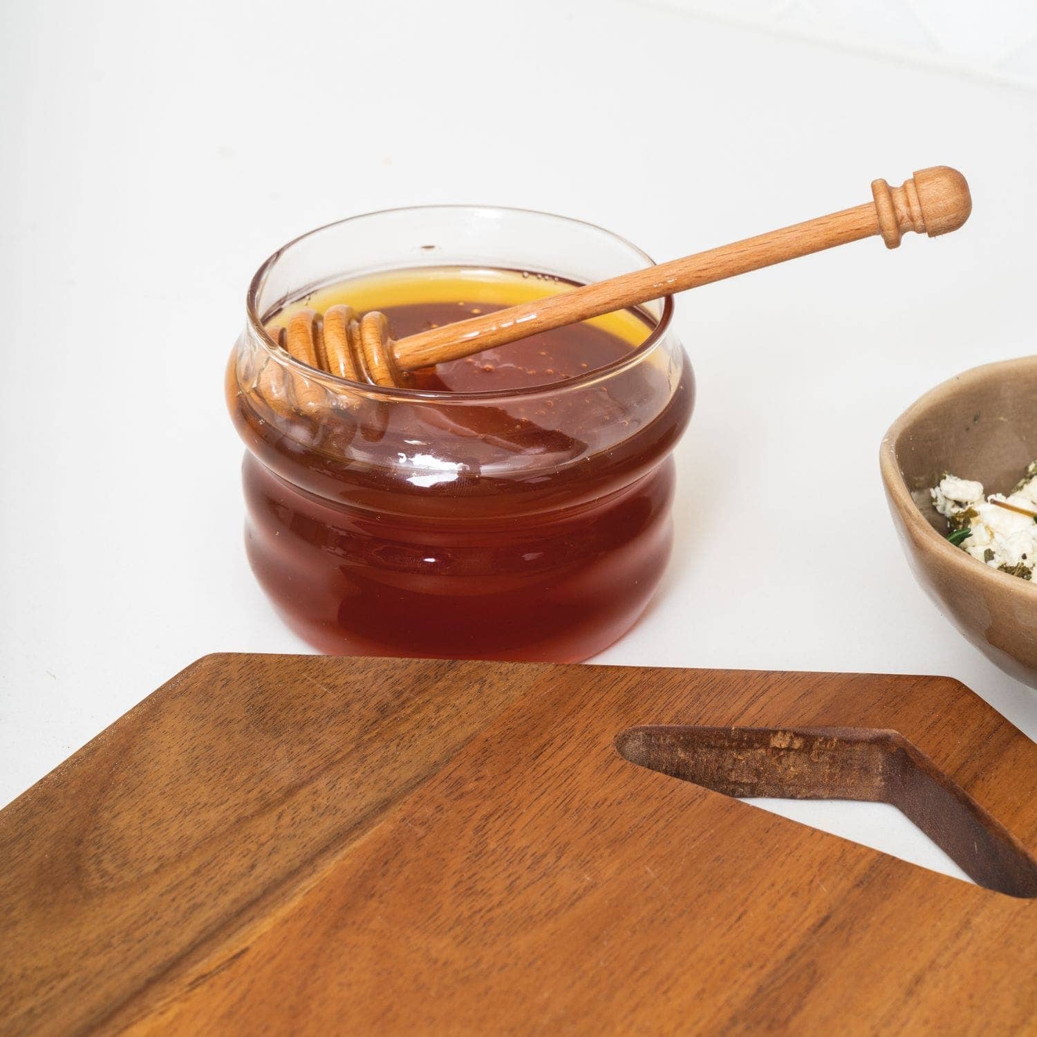 Sophistiplate - Wholesale Honey Pot - Glass Honey Jar & Dipper With Birch Wood | 250 ml4