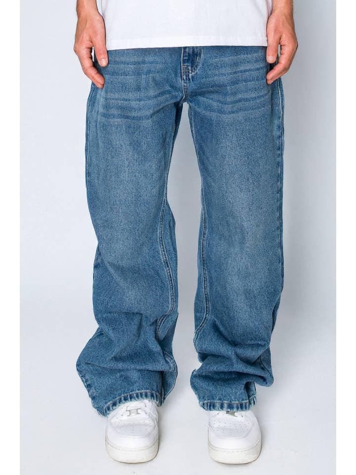 INDIGO DL1505 Super Wide Bottom Baggy Jeans (OPEN PACK) for wholesale on Faire
