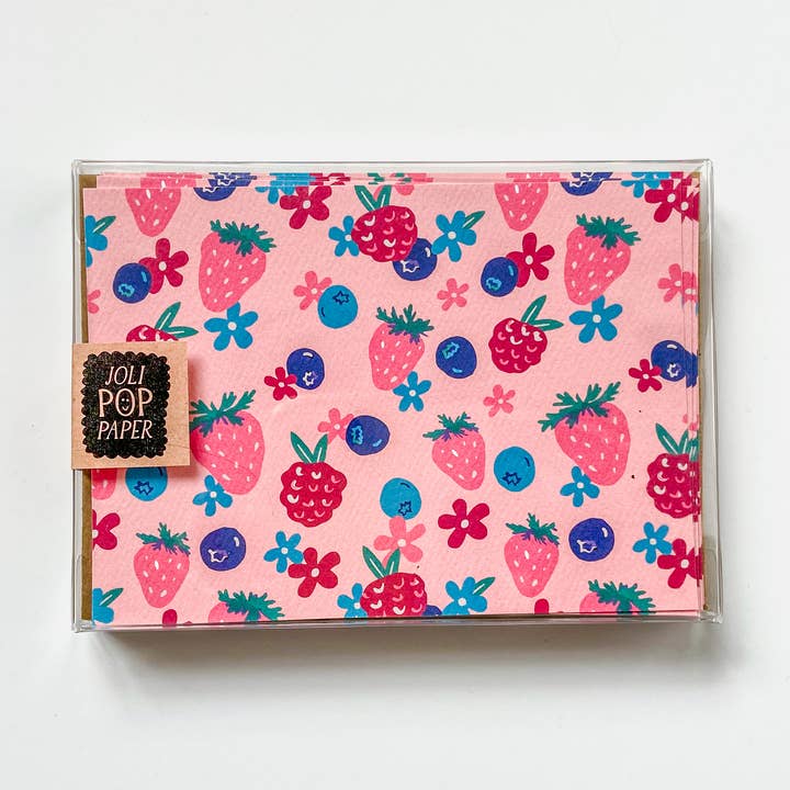 Berries Boxed Card Set of 8 for wholesale by Joli Pop Paper Co.