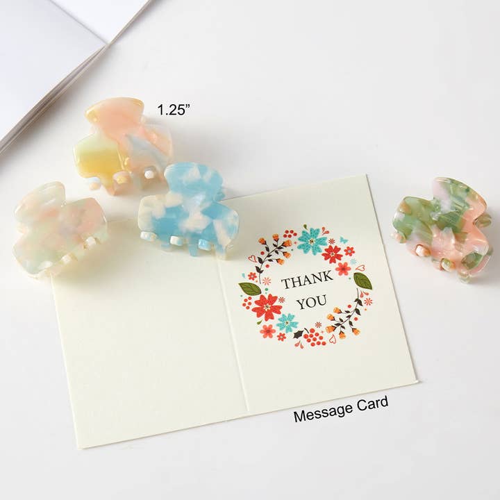 Colorful Pearlized Assorted Mini Claw Hair Clip for wholesale on Faire