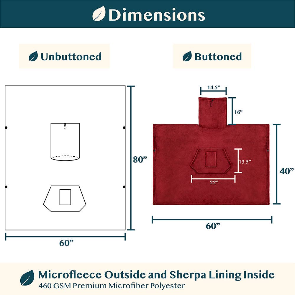 Pavilia - Wholesale Poncho - Women's - Neck Warmer Hooded Poncho Blanket65