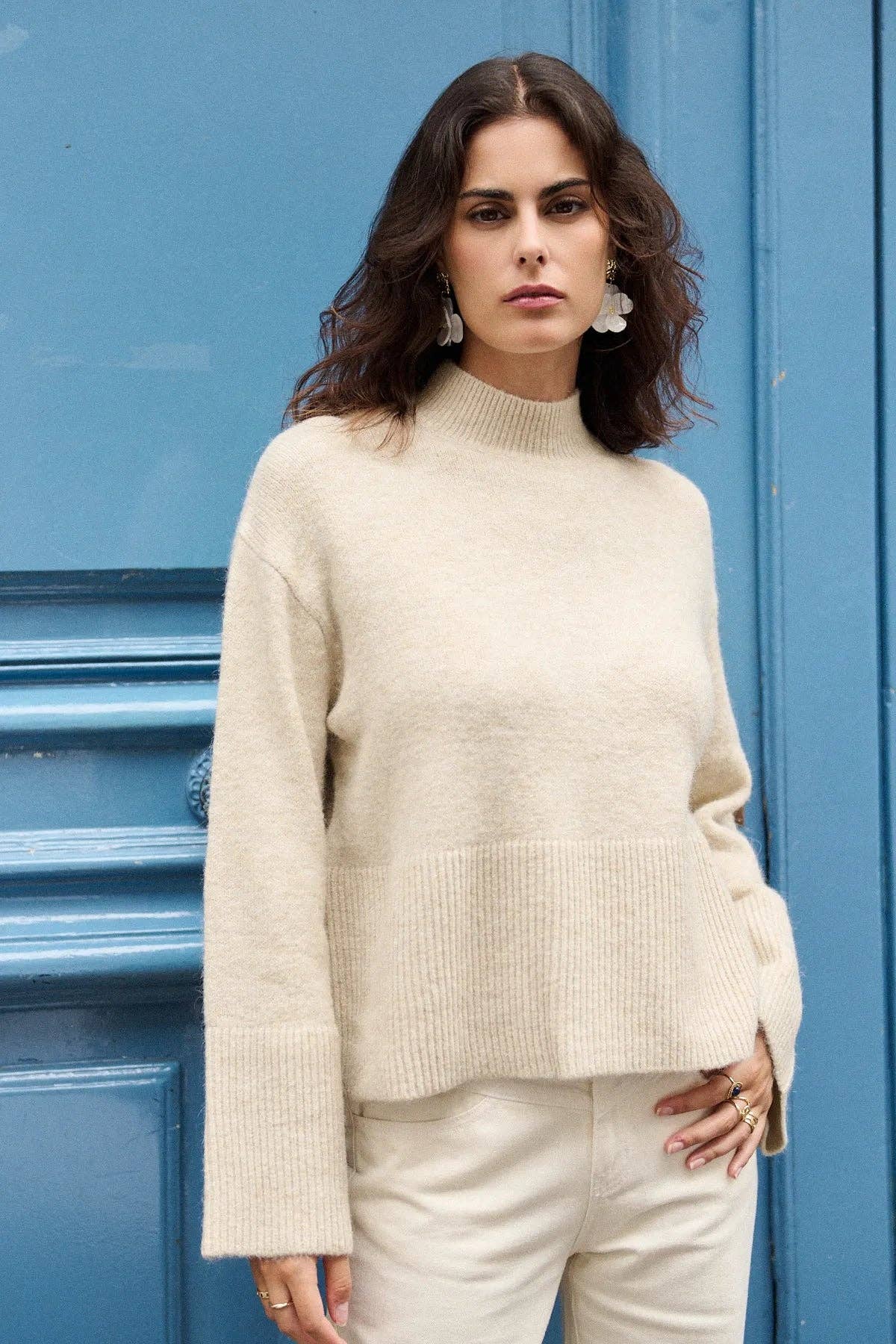 Nathael Paris - Wholesale Knit Sweater - Women's - Slightly oversized alpaca and wool sweater5