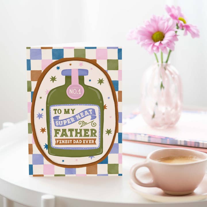 Tikkled Pink - Wholesale Father's Day Card - Super Neat Dad Card | Father’s Day Card | Dad Birthday Card