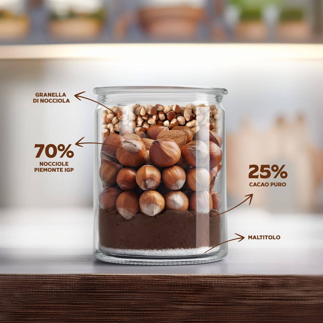 KeFood - Wholesale Nut Butter - KETOCIOK CRUNCHY 250G CREAM WITH HAZELNUT AND COCOA CRUNCH WITHOUT SUGAR2