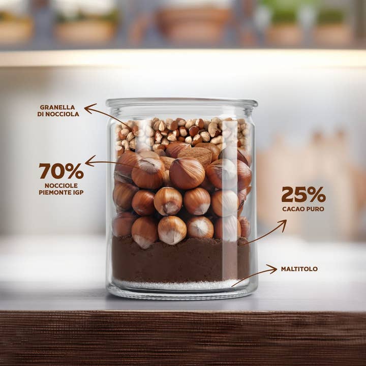 KeFood - Wholesale Nut Butter - KETOCIOK CRUNCHY 250G CREAM WITH HAZELNUT AND COCOA CRUNCH WITHOUT SUGAR2