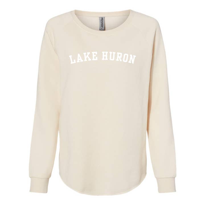 Lake Huron Ladies Wave Wash Sweatshirts for wholesale by Mistakes on The Lake