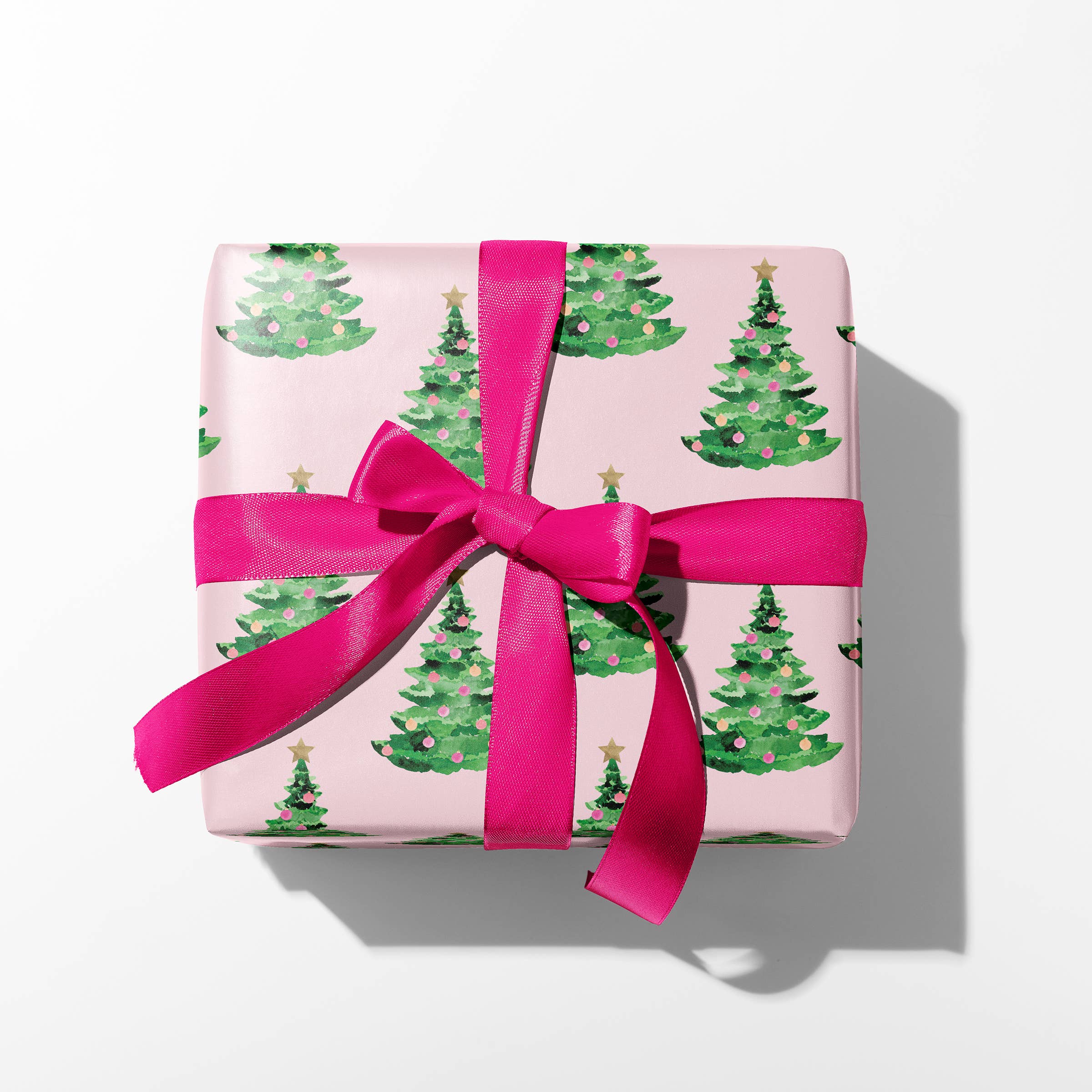 Gert & Co – wholesale Wrapping paper roll – Pink Christmas Gift Wrap | Christmas Trees on Pink5