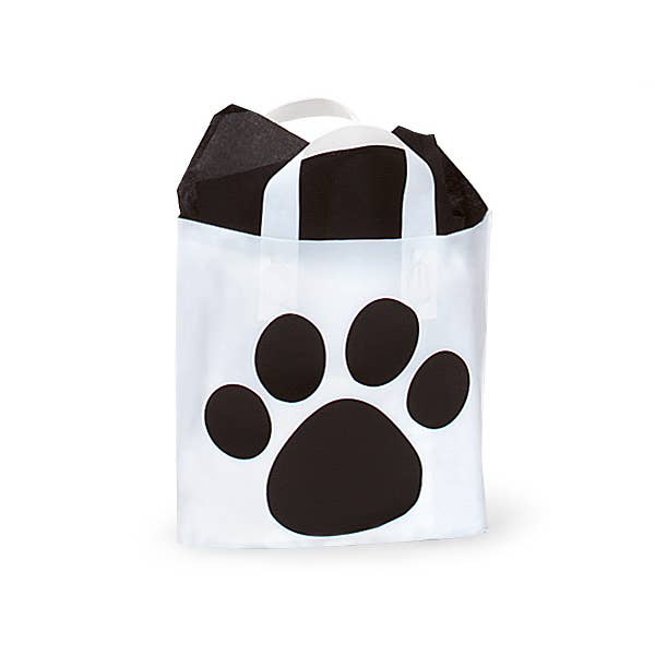 Nashville Wraps - Wholesale Gift Bag - Paw Print Plastic Studio Bags1