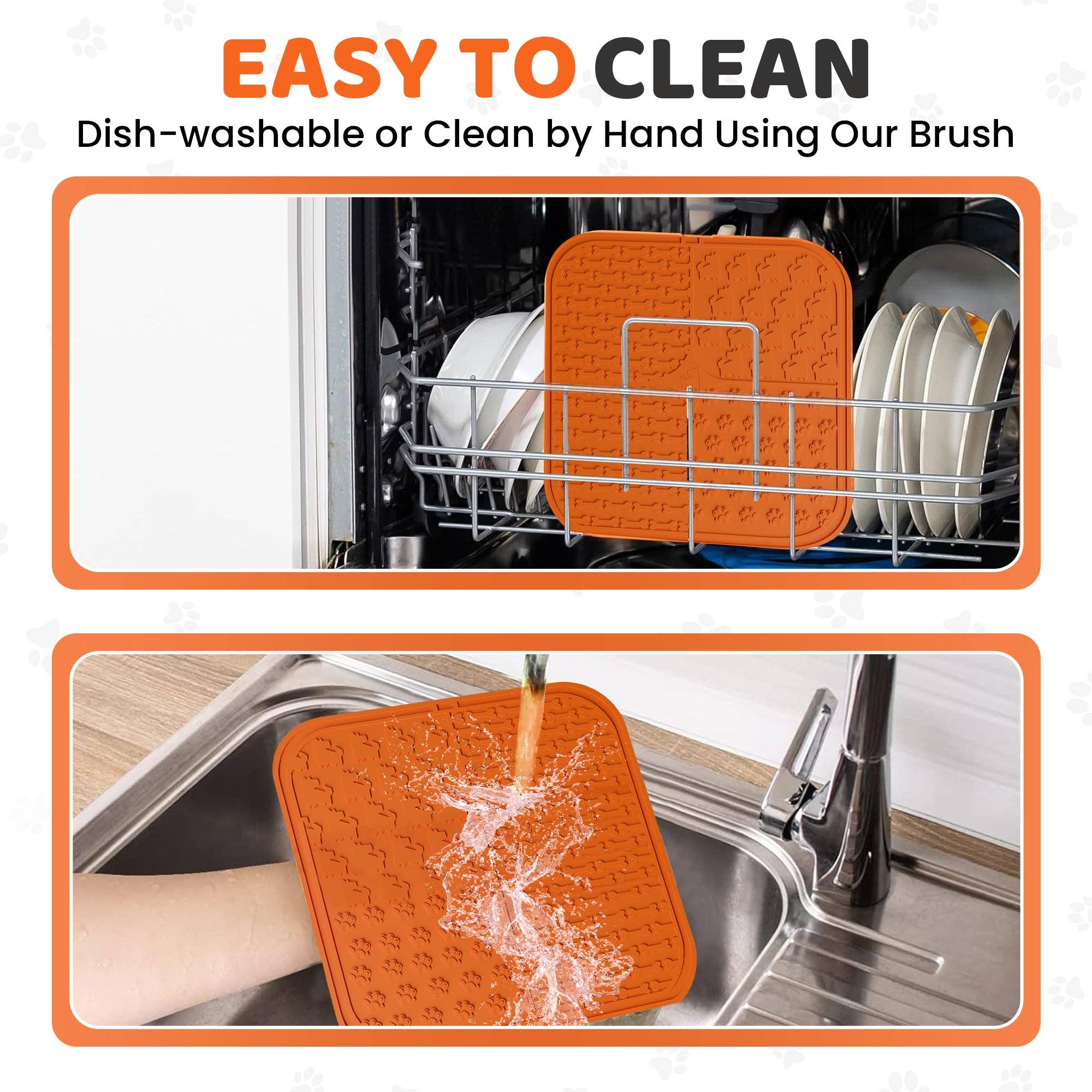 OurPetsLife – wholesale Pet food mat – Dog – Lick Mat For Dogs with Spreader & Brush6