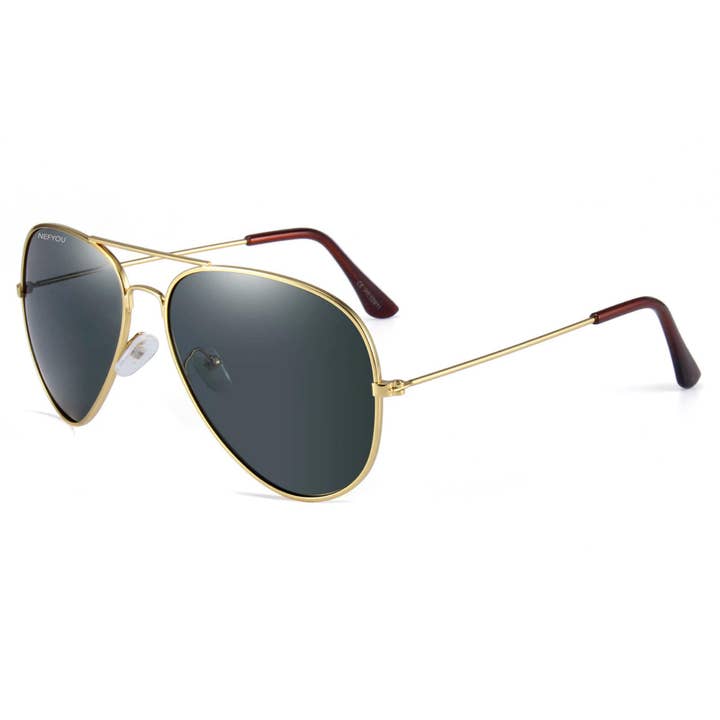Polariserede briller Unisex - L'AVIATOR GOLD for engroshandel hos Nefyou
