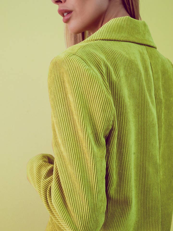 grün Blazer mit Vintage-Knöpfen aus Kalkkordel für den Großhandel auf Faire5