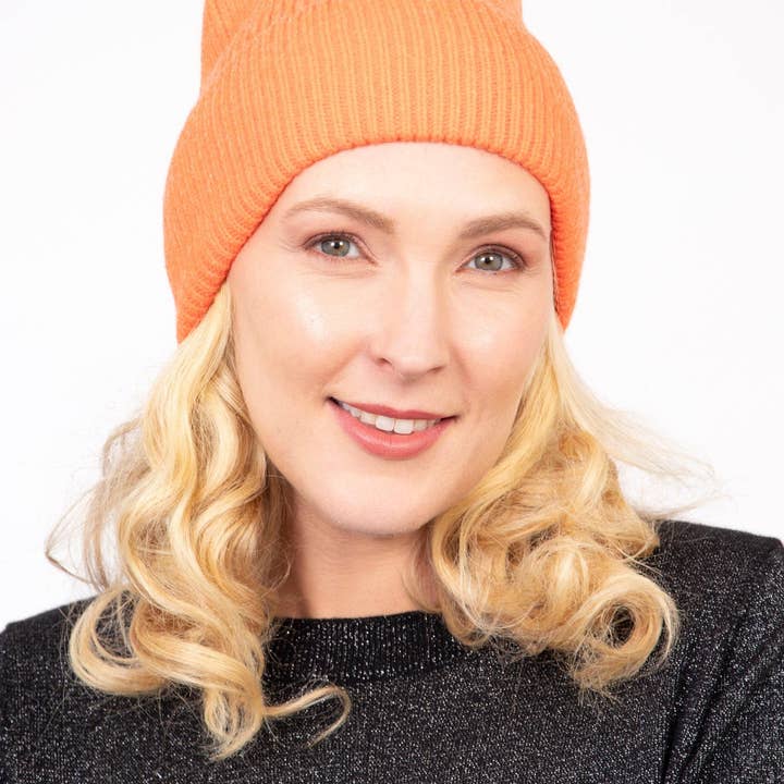 Noelle Beanie Hat - Orange for wholesale by Sarta
