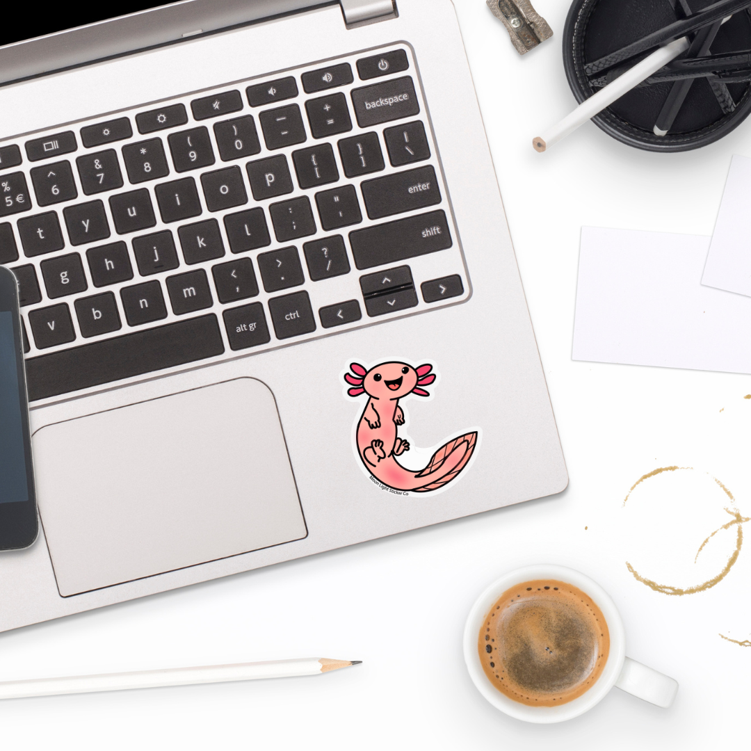 Moon Light Sticker Co – wholesale Klistermärke – Axolotl klistermärke1