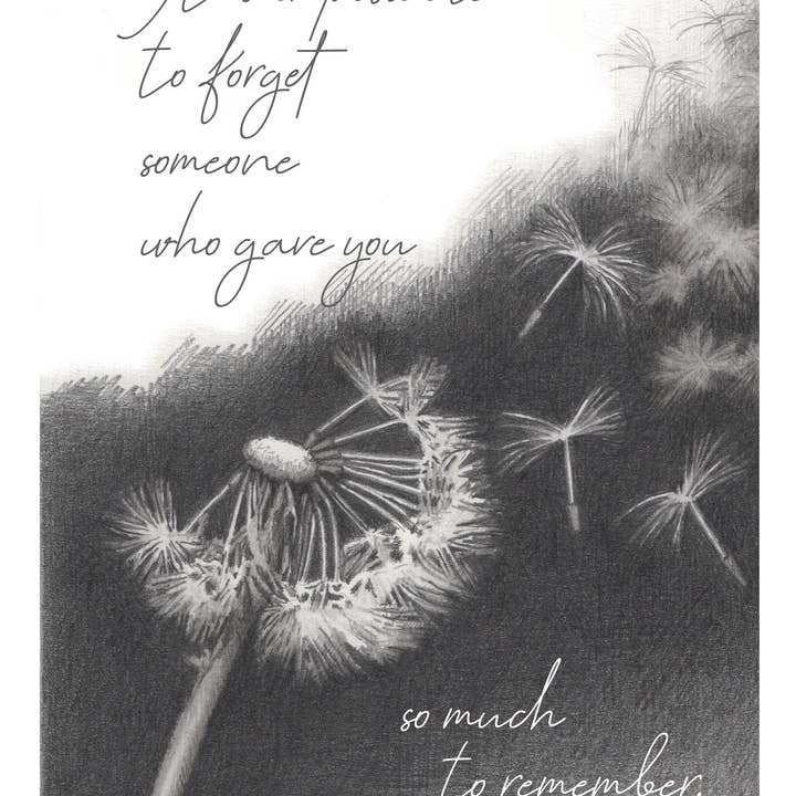 Karen Ritz Cards - Wholesale Rouwkaart - Onmogelijk om Sympathy Notecard te vergeten