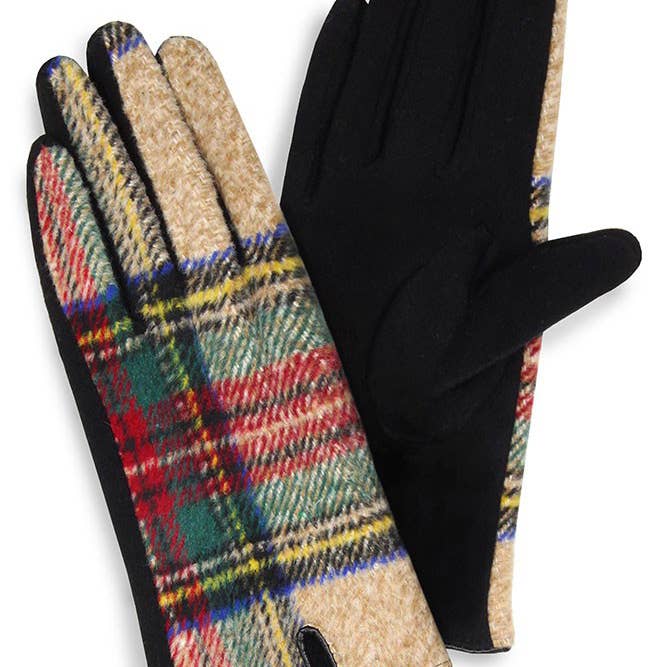 Hana - Wholesale Gloves - Women's - Tartan Plaid Gloves