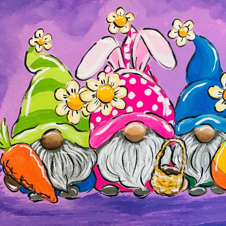 Kit de peinture à faire soi‑même pour gnomes de Pâques pour la vente par The Boozy Bookworm Art Kits & Books