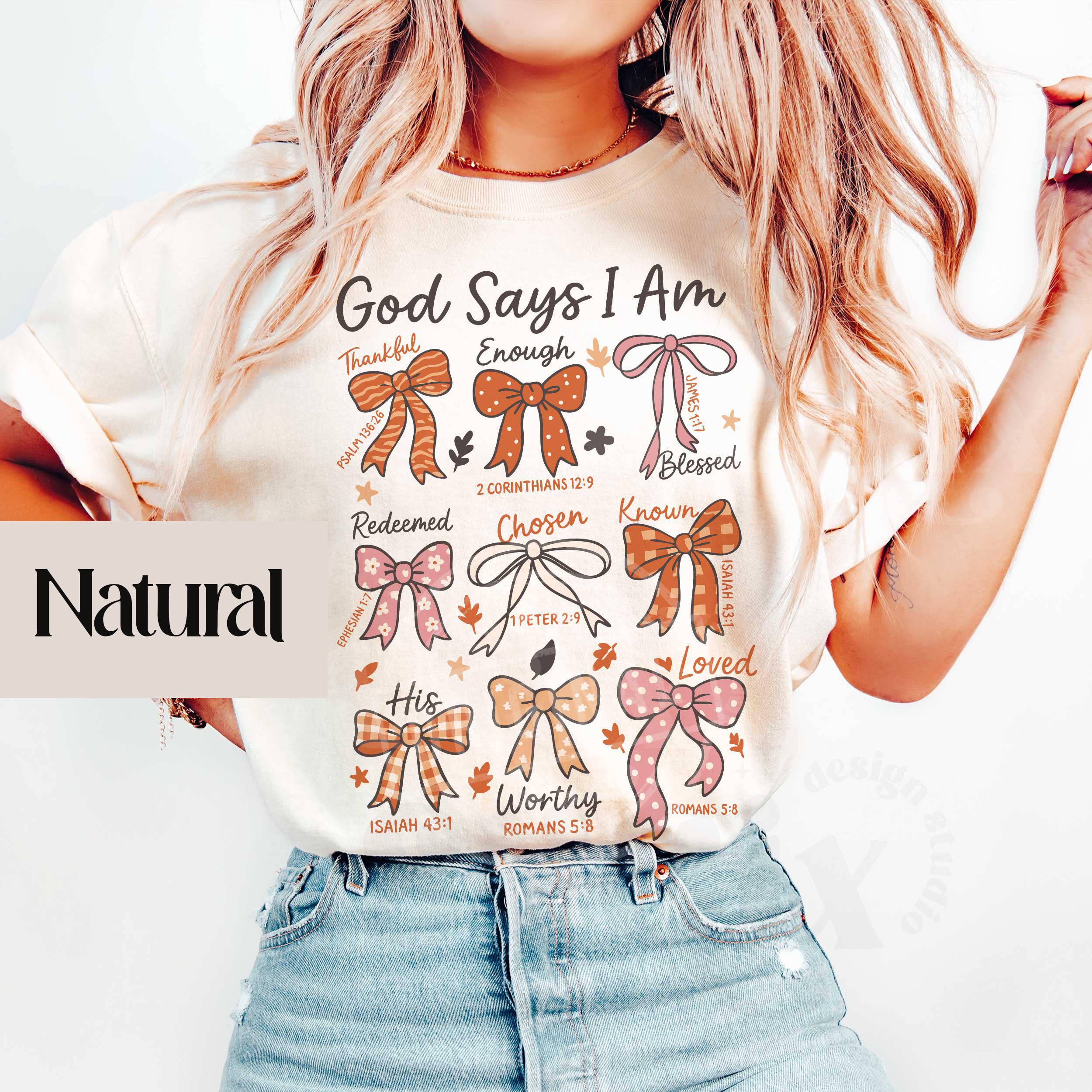 NVC Ecommerce LLC - Wholesale T-Shirt (Graphic) - Women's - God says I Am Shirt, Faith Fall Tee, Jesus Fall T-shirt0