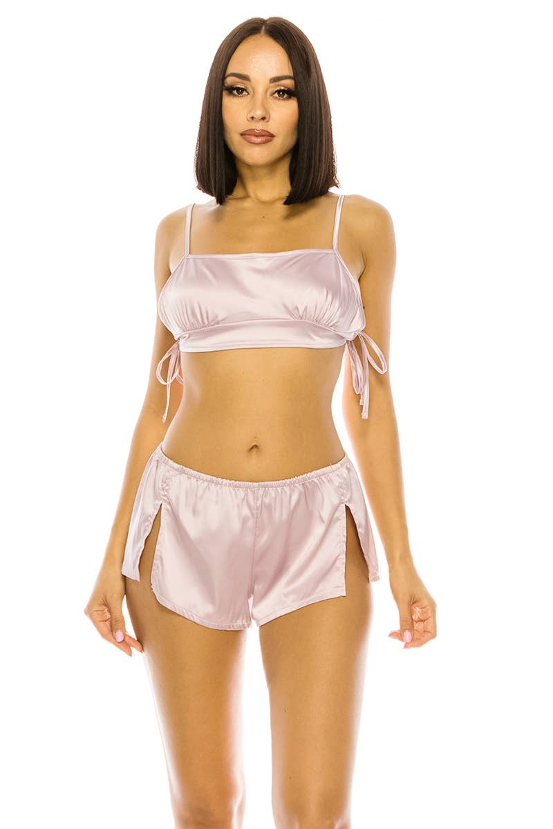 Best Underwear Line – wholesale Pyjamasset - Dam – Youmita Satin Pajama Short Set-YM-32259-PJS6