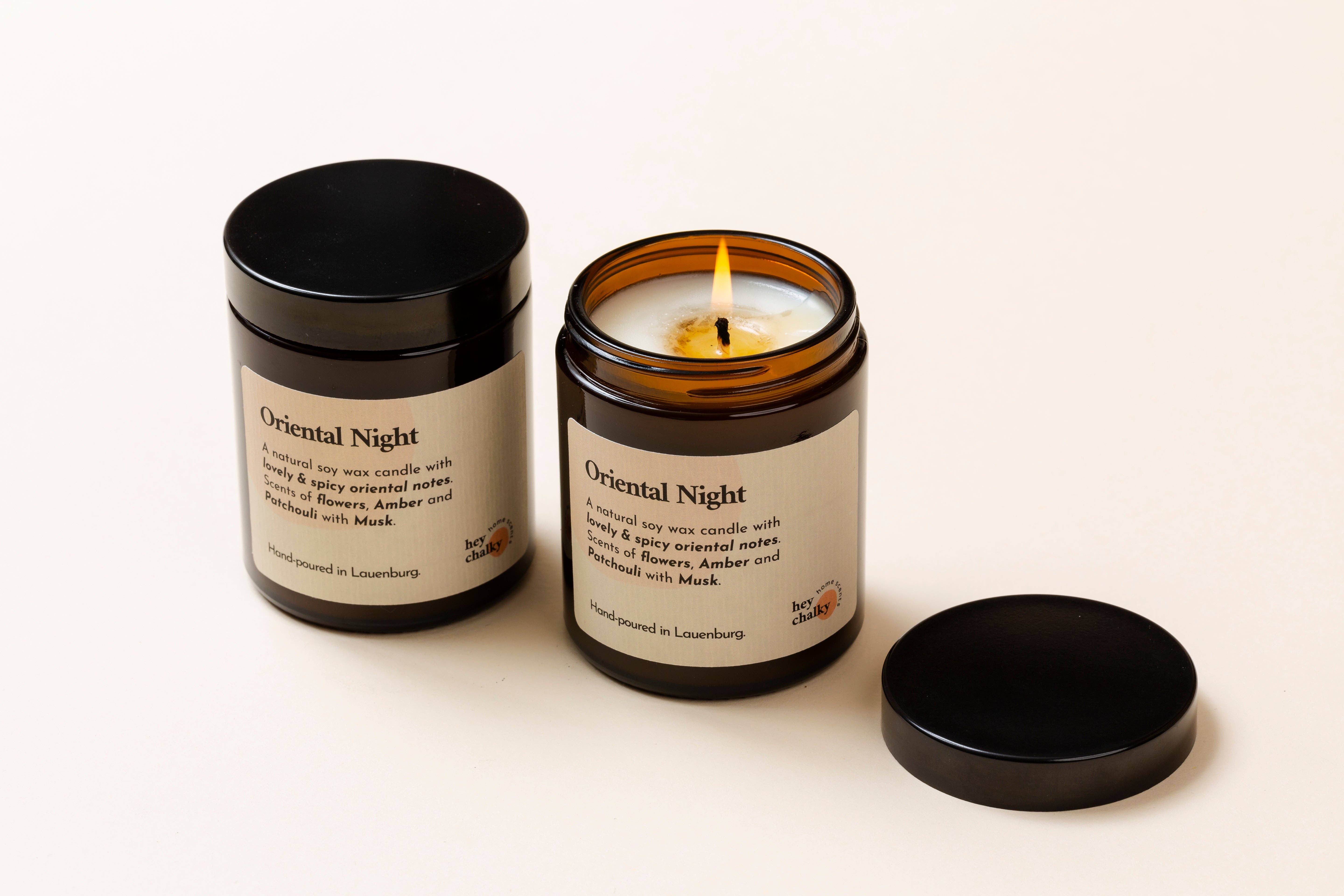 Hey Chalky GmbH - Wholesale Jar/Filled Candle - Oriental Night 155g Soy Candle | Made in Germany |Handmade3