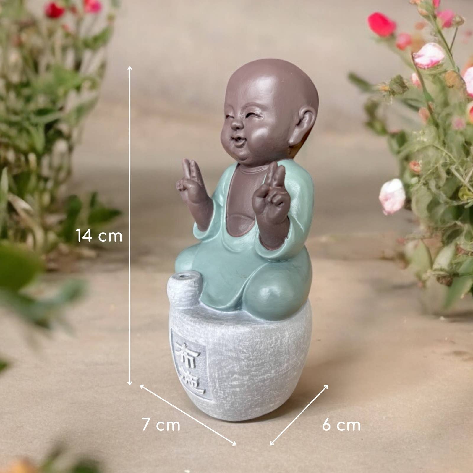 Zen'Arôme - Wholesale Ornament - Buddha Figurine Incense Holder Dana - Zen Meditation Buddha3