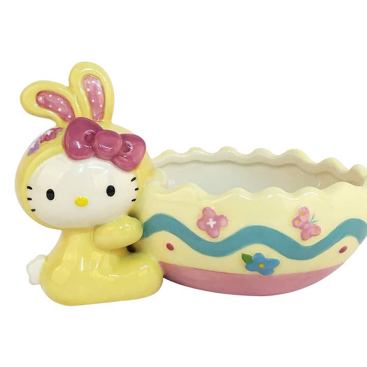 Blue Sky Clayworks - Vente Assiettes/plats/bols de décoration - Bonjour Bol de Bonbons Œuf Lapin Kitty