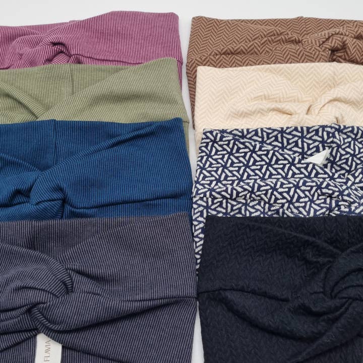 Flavia Soares - Wholesale Fashion Headband - Women's - Headband made of organic cotton – plum stripes1