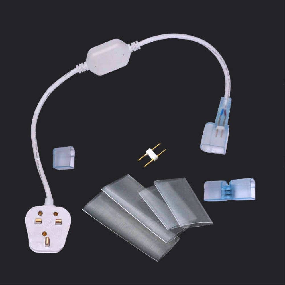 Ledsone – wholesale Ljusslinga – Vit 12V 5M LED Remsa Neon Flex rep glöd ljus Vattentät5