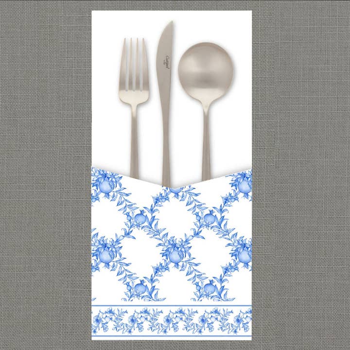 Pomegranate Trellis Cutlery Pouch for wholesale by Altoonastore