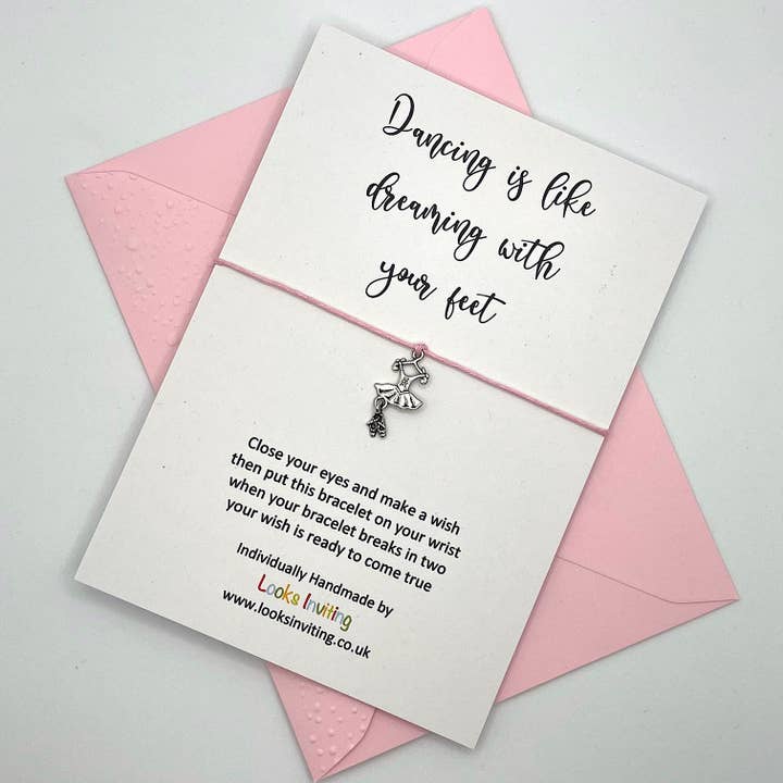 Looks Inviting - Wholesale Charm/Dangle Bracelet - Dance Wish Bracelet -Dancing is Like Dreaming With Your Feet