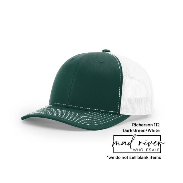 Mad River – Engroshandel Trucker hat - Unisex – Richardson 112 Trucker Hat m/Custom Round Kunstlæder Patch21