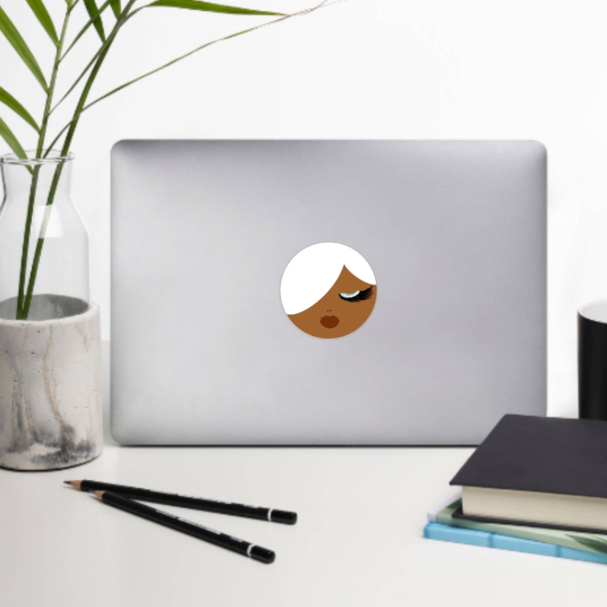 Sparkle Blu - Wholesale Sticker - Foxy Woman Sticker | Vinyl Waterproof Sticker | White Hair4