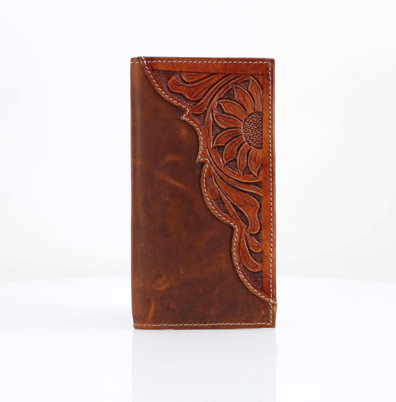 Leather Impressions Inc – Großhandel Brieftasche – Herren – Ölgezogenes, geprägtes Lederakzent-Rodeo-Portemonnaie ABW0279