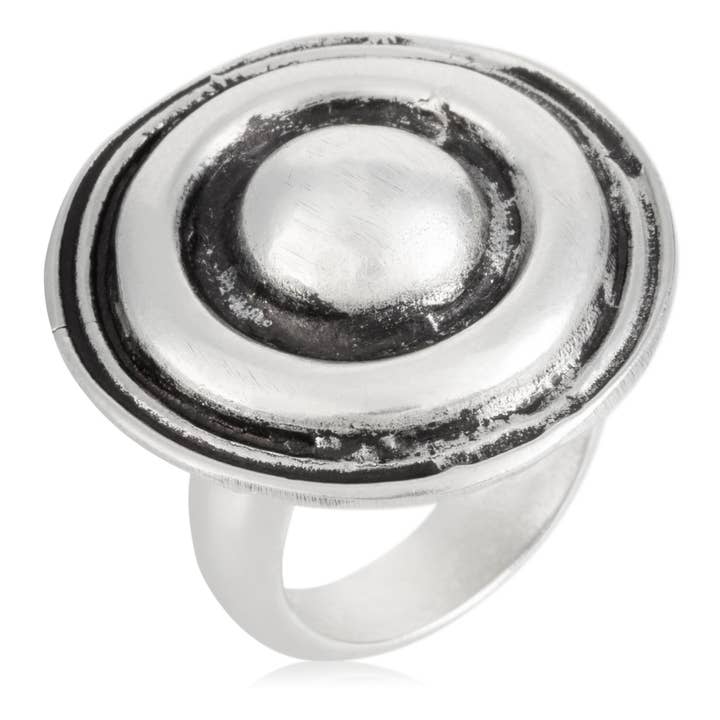 925 silver plated ring “Aros” silver, size 16 for wholesale by Gloria Mago