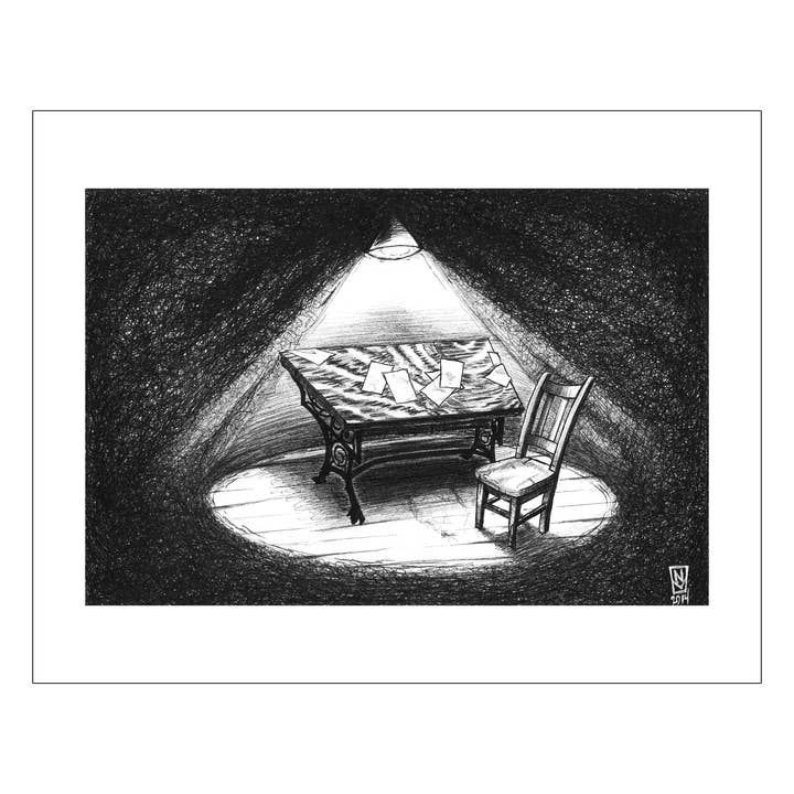 Loneliness of Art, 11x14 Print for wholesale by The Spooky Dinosaur