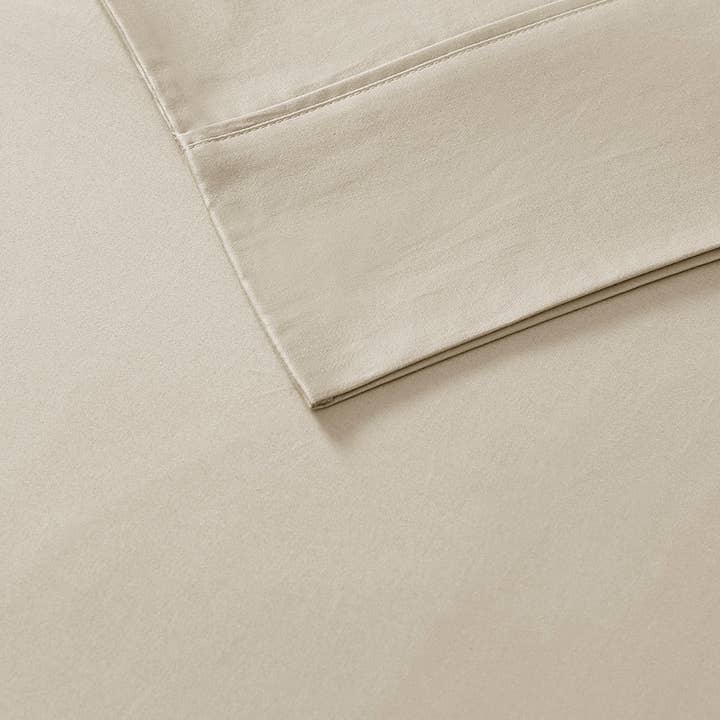 Olliix - Wholesale Sheet Set - 100% Organic Cotton 18" Deep Pocket Sheet Set, Taupe6