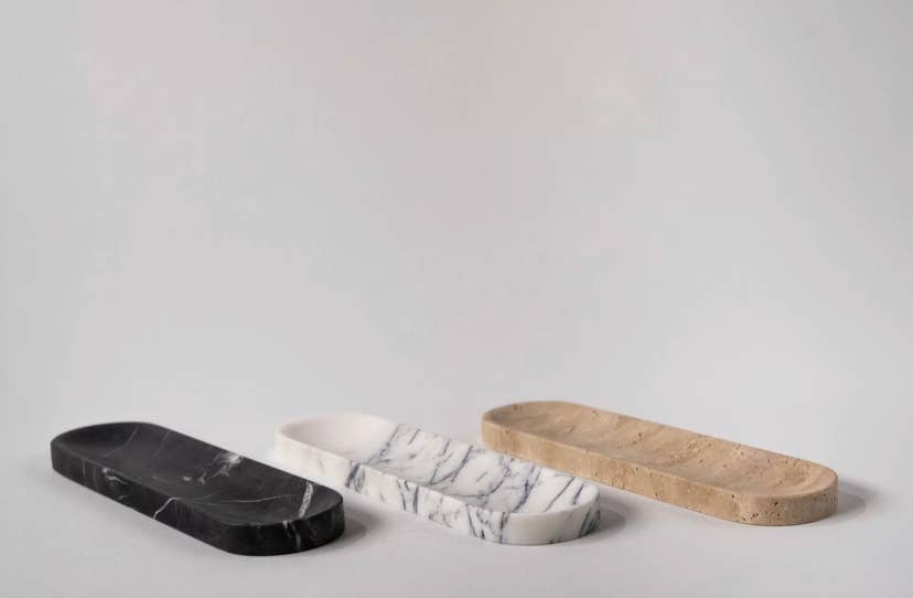 HAAND Craft - Wholesale Jewelry Dish - JEWELRY DISH TRAY, Black Marble Organizer, Marble Catchall3