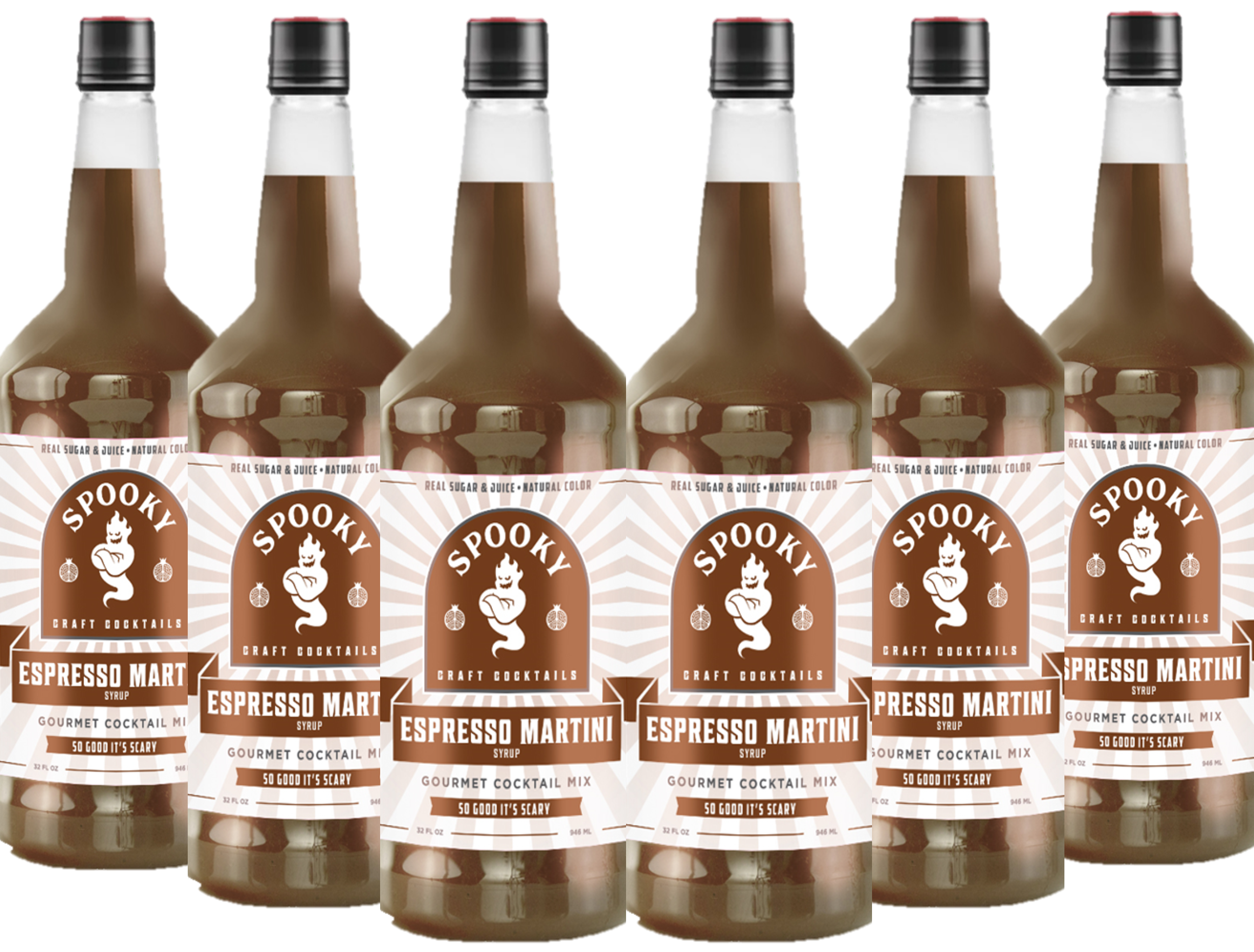 SPOOKY Craft Cocktail Mixes - Wholesale Cocktail Mix/Syrup - SPOOKY Espresso Martini (32oz 6-pack)0