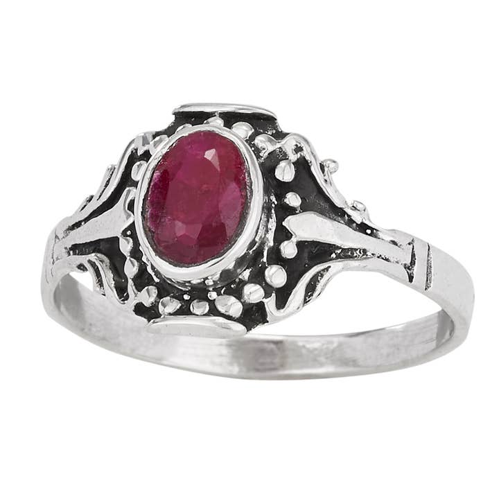 Bague en argent sterling Ruby Nights pour la vente par Tiger Mountain Jewelry