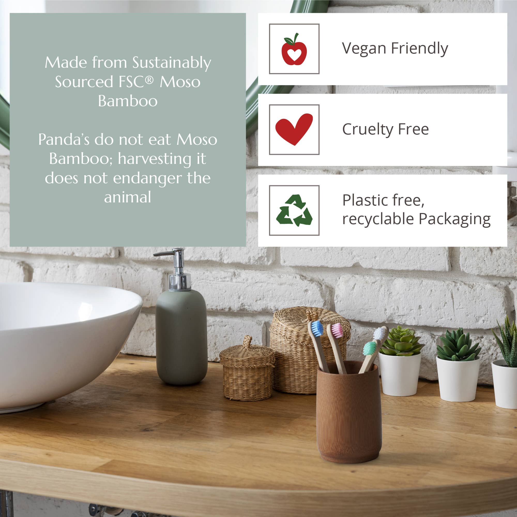 Wild and Stone - Wholesale Toothbrush - Kids & Baby - Baby Bamboo Toothbrush (FSC 100%) - 4 Pack - Soft Bristles3