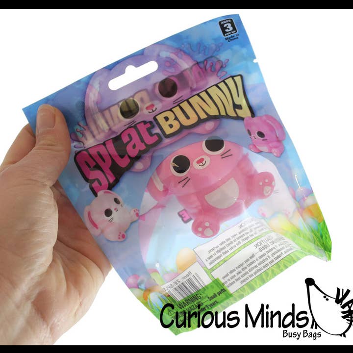 Curious Minds Toys - Wholesale Squishy Toy - Kids & Baby - 1 Bunny Splat Ball - Water Filled Splat Stress Ball - Throw 1