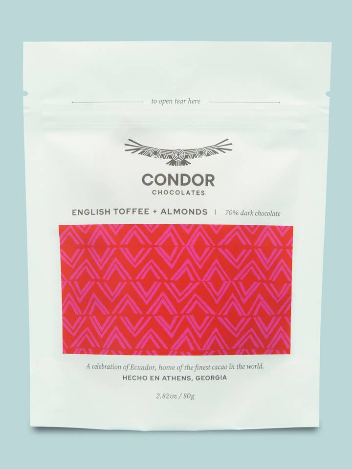 English Toffee + Almonds - Case (10) for wholesale by Condor Chocolates