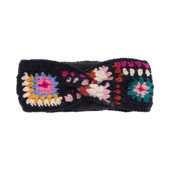 Black Woodstock Twist Headband for wholesale on Faire